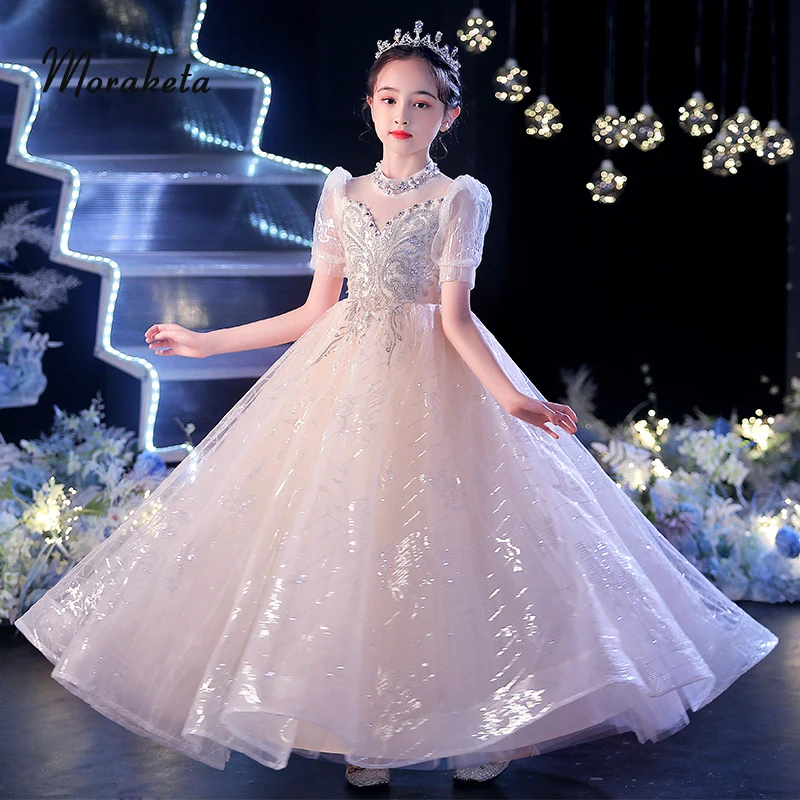 Princess Kids Evening Dresses Ball Gown Flower Girl Dresses For Wedding Light Champagne Girls Piano Performance Dresses
Princess Kids Evening Dresses Ball Gown Flower Girl Dresses For Wedding Light Champagne Girls Piano Performance Dresses