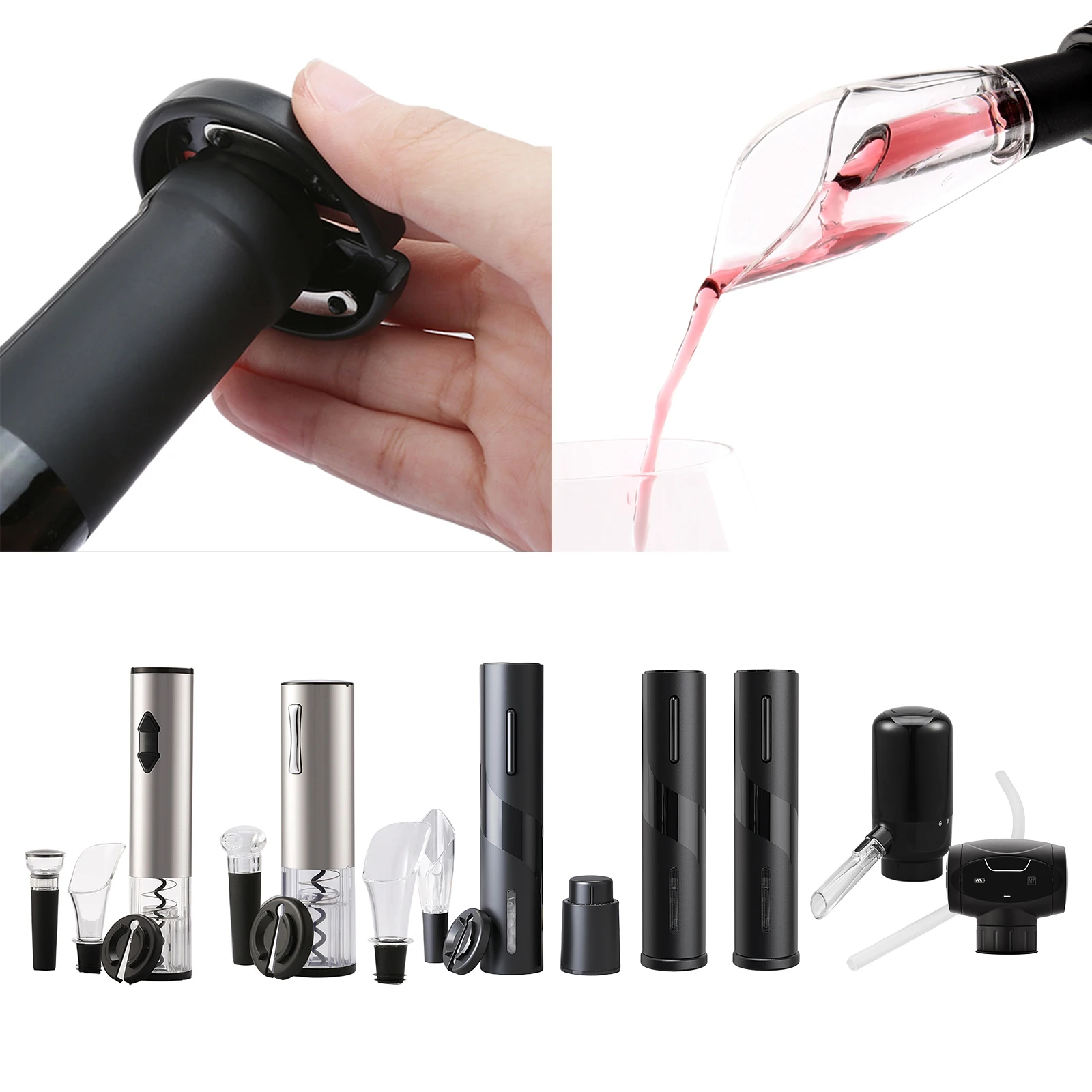 Wine Corkscrew Cordless Corkscrew Wine Opener Automatic Foil Cutter Electric Wine Bottle Opener Portable
Wine Corkscrew Cordless Corkscrew Wine Opener Automatic Foil Cutter Electric Wine Bottle Opener Portable