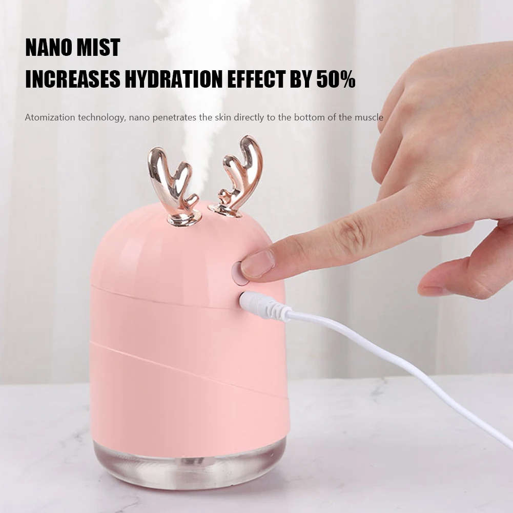 Cute Antlers Humidifier Household Bedroom Mini Fog Capacity Air Students Mute USB Office Spray Automobile Fragrance
Cute Antlers Humidifier Household Bedroom Mini Fog Capacity Air Students Mute USB Office Spray Automobile Fragrance