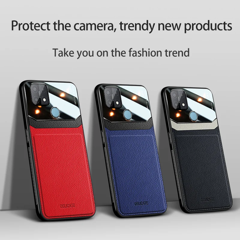 KONSMART Phone Case For OPPO A15 Leather Plexiglass Mirror Silicone Cover A15 2020 TPU Luxury Shockproof Bumper Cases
KONSMART Phone Case For OPPO A15 Leather Plexiglass Mirror Silicone Cover A15 2020 TPU Luxury Shockproof Bumper Cases