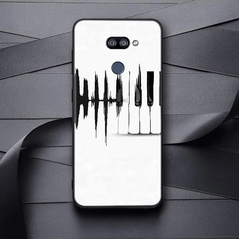Music piano For LG K22 K71 K61 K51S K41S K30 K20 K50S K40S Q60 V60 V50 V40 V35 V30 G8 ThinQ Black Phone Case