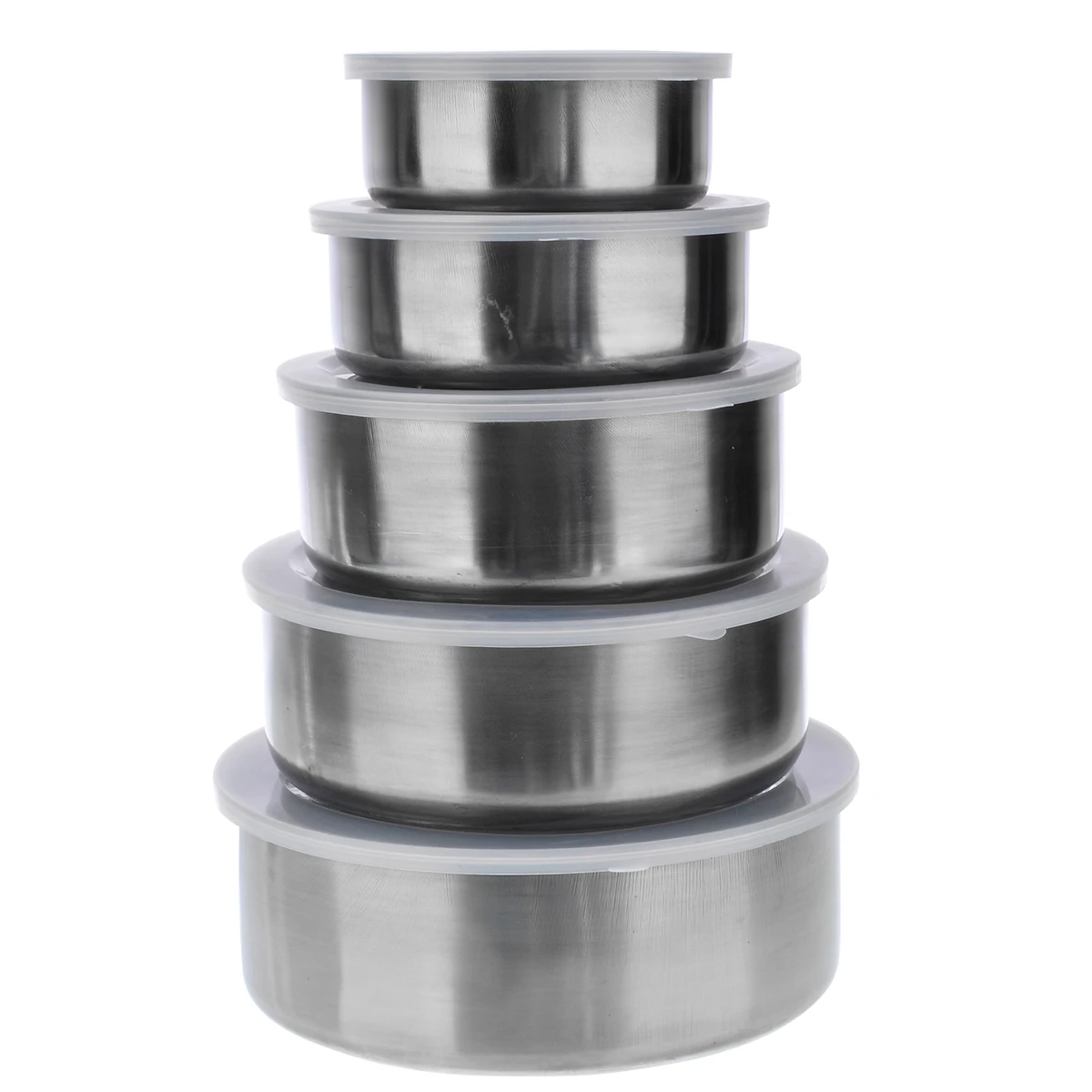 Stainless Steel Mixing Bowls Food Fresh Keeping Storage Container 5 Bowls With 5 Sealing Lids For Kitchen Utensil Tableware Tool
Stainless Steel Mixing Bowls Food Fresh Keeping Storage Container 5 Bowls With 5 Sealing Lids For Kitchen Utensil Tableware Tool