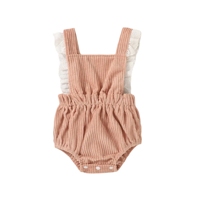Newborn Girl Sleeveless Romper, Lace Patchwork Square Neck Button Backless Sweet Style Playsuit, Casual Simple Bodysuit
Newborn Girl Sleeveless Romper, Lace Patchwork Square Neck Button Backless Sweet Style Playsuit, Casual Simple Bodysuit