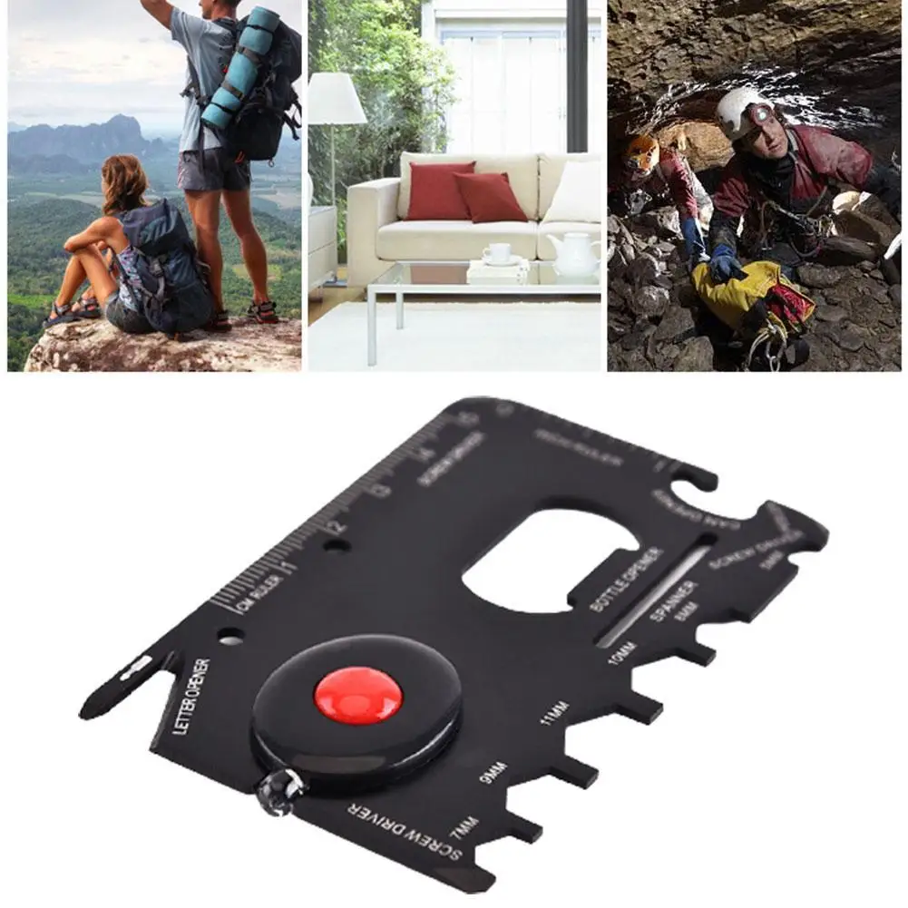 1Pcs Multifunctional Card Tool Outdoor Steel Tool Creative Camping Survival EDC Card Tool With LED Outdoor Supplies
1Pcs Multifunctional Card Tool Outdoor Steel Tool Creative Camping Survival EDC Card Tool With LED Outdoor Supplies