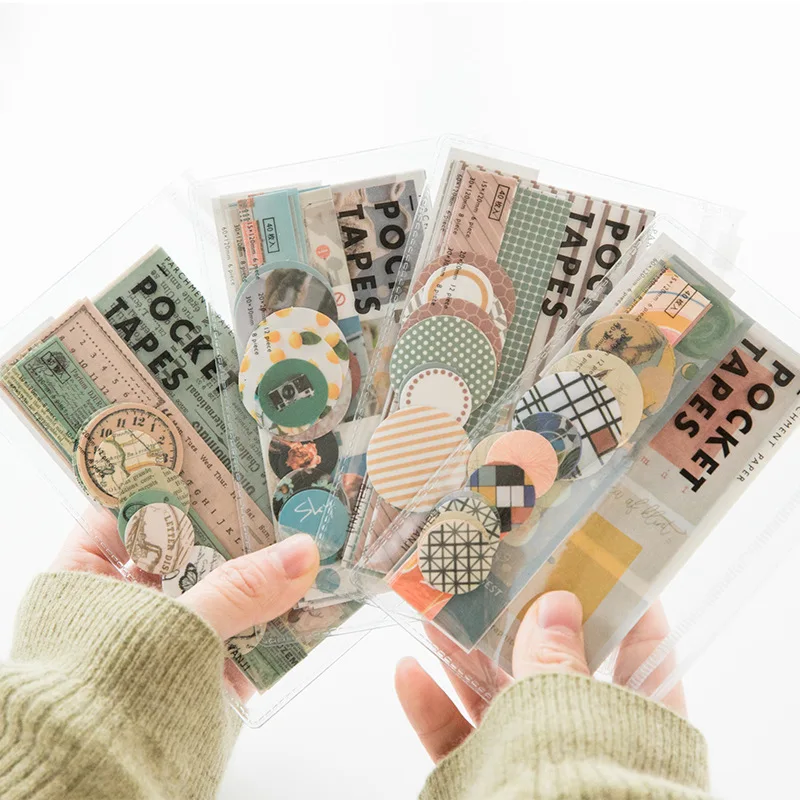 40Pcs Pocket Tape Series Decorative Stationery Vintage Ins Stickers Scrapbooking DIY Diary Album Stick Lable Storage Sticker Bag
40Pcs Pocket Tape Series Decorative Stationery Vintage Ins Stickers Scrapbooking DIY Diary Album Stick Lable Storage Sticker Bag