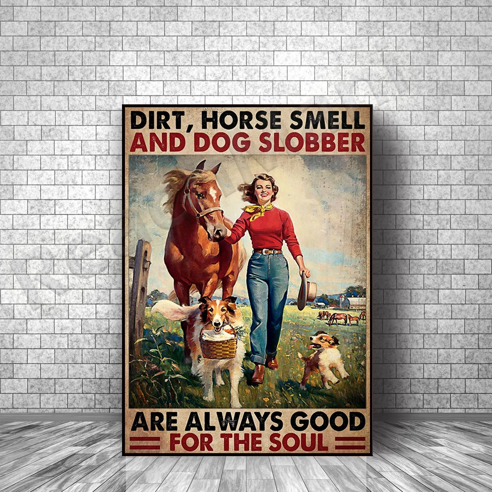 Dirt Horse Smell And Dog Slobber Are Always Good For The Soul Poster, Vintage Horse Girl Poster, A Girl With Her Horse And Dog
Dirt Horse Smell And Dog Slobber Are Always Good For The Soul Poster, Vintage Horse Girl Poster, A Girl With Her Horse And Dog
