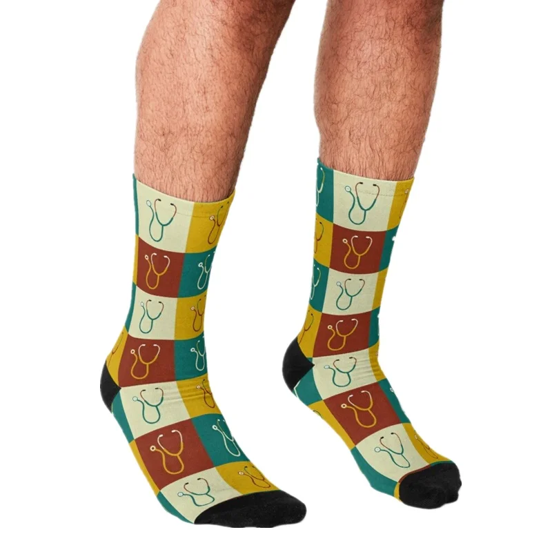 2021 Funny Men's socks Doctors tethoscope Pattern Printed hip hop Men Happy Socks cute boys street style Crazy Socks for men
2021 Funny Men's socks Doctors tethoscope Pattern Printed hip hop Men Happy Socks cute boys street style Crazy Socks for men