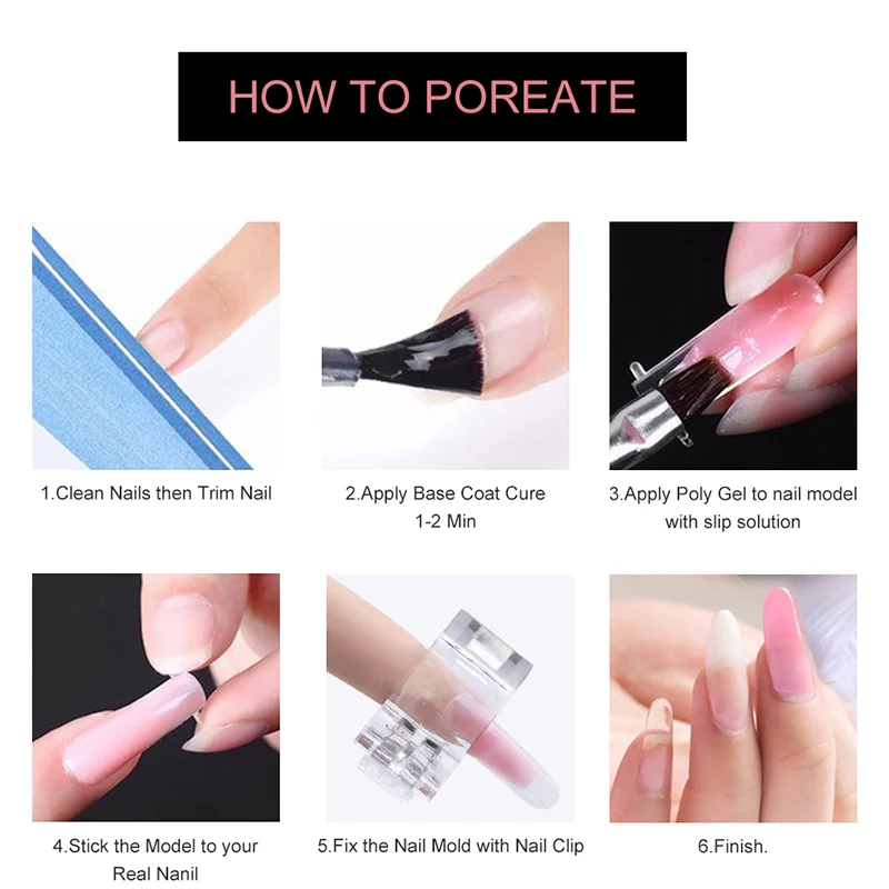 Supwee 2pcs Nail Tips Clip Quick Builder Clear Poly Nail Gel Professional Extension Tools DIY Manicure Accessories For Nails Art
Supwee 2pcs Nail Tips Clip Quick Builder Clear Poly Nail Gel Professional Extension Tools DIY Manicure Accessories For Nails Art