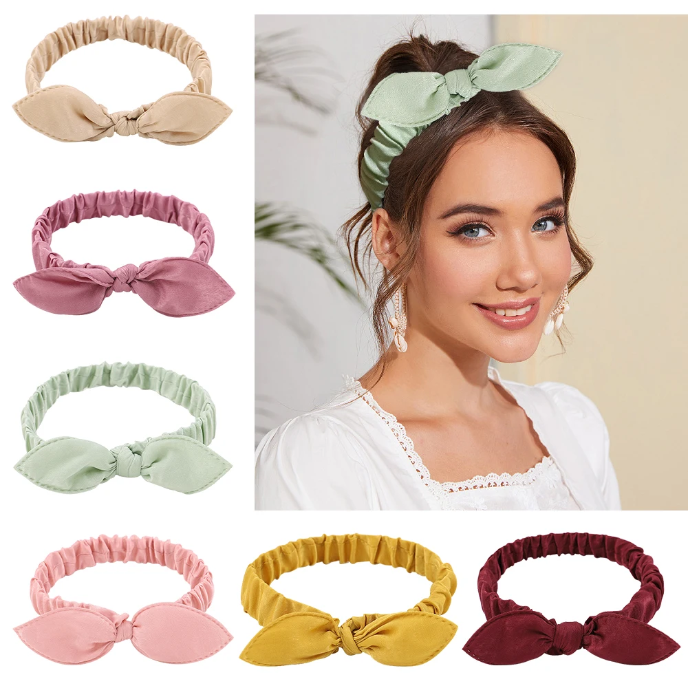 Women Soft Solid Color Elegante Headbands Elastic Tie Bow-knot Elastic Hairbands Bandanas For Girls Hair Bands Hair Accessories
Women Soft Solid Color Elegante Headbands Elastic Tie Bow-knot Elastic Hairbands Bandanas For Girls Hair Bands Hair Accessories