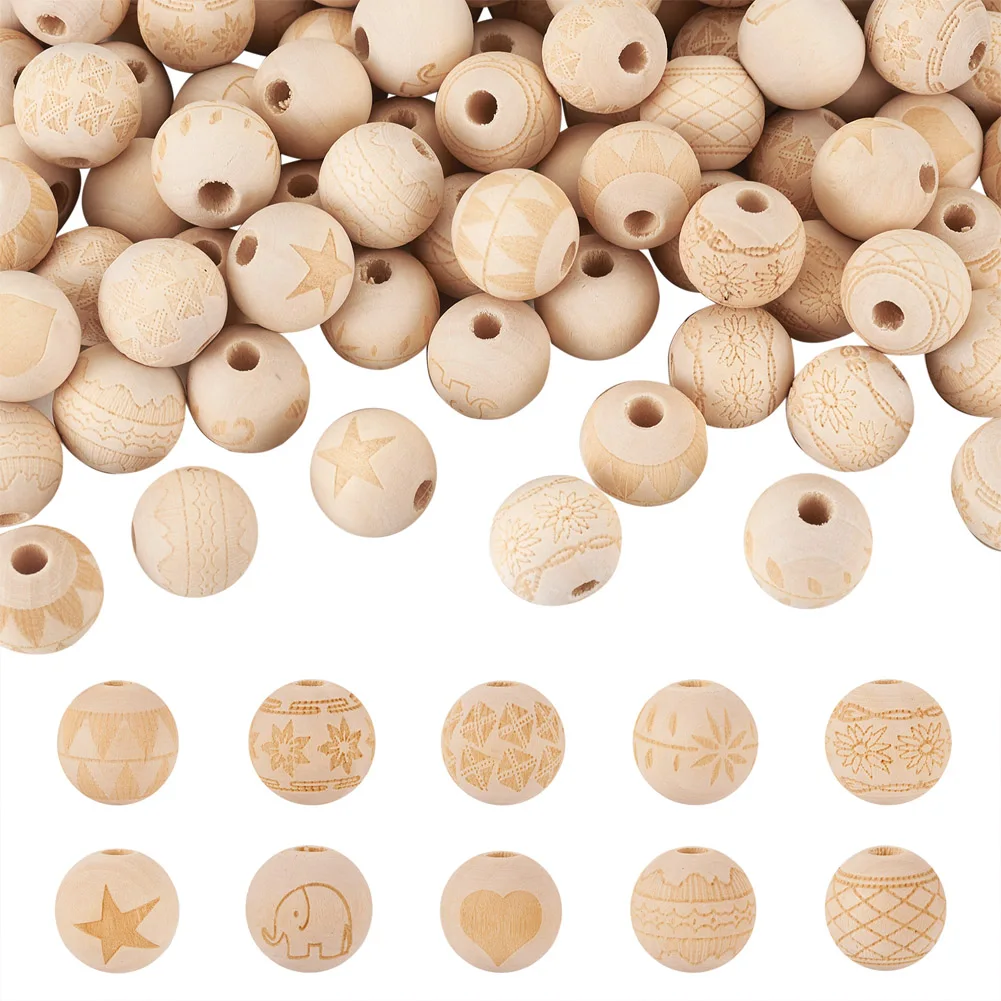 100Pcs 16mm Natural Round Wooden Beads Flower Star Heart Pattern Wood Bead Loose Spacer Charm For Bracelet DIY Jewelry Making
100Pcs 16mm Natural Round Wooden Beads Flower Star Heart Pattern Wood Bead Loose Spacer Charm For Bracelet DIY Jewelry Making