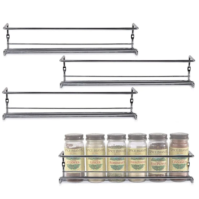 Stainless Steel Spice Rack Wall-mounted Cabinet Self-adhesive Storage Single Tie Hanging Spice Jar Bottle Organizer
Stainless Steel Spice Rack Wall-mounted Cabinet Self-adhesive Storage Single Tie Hanging Spice Jar Bottle Organizer