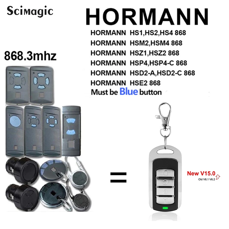 Водонепроницаемый гаражный пульт управления 868 МГц для Hormann hse2 hse4 hs1 hs2 hsm2 hsm4 hsp4 hsz1 hsz2, репликатор дверей, пульт дистанционного управления 868,3 ...
Водонепроницаемый гаражный пульт управления 868 МГц для Hormann hse2 hse4 hs1 hs2 hsm2 hsm4 hsp4 hsz1 hsz2, репликатор дверей, пульт дистанционного управления 868,3 ...
