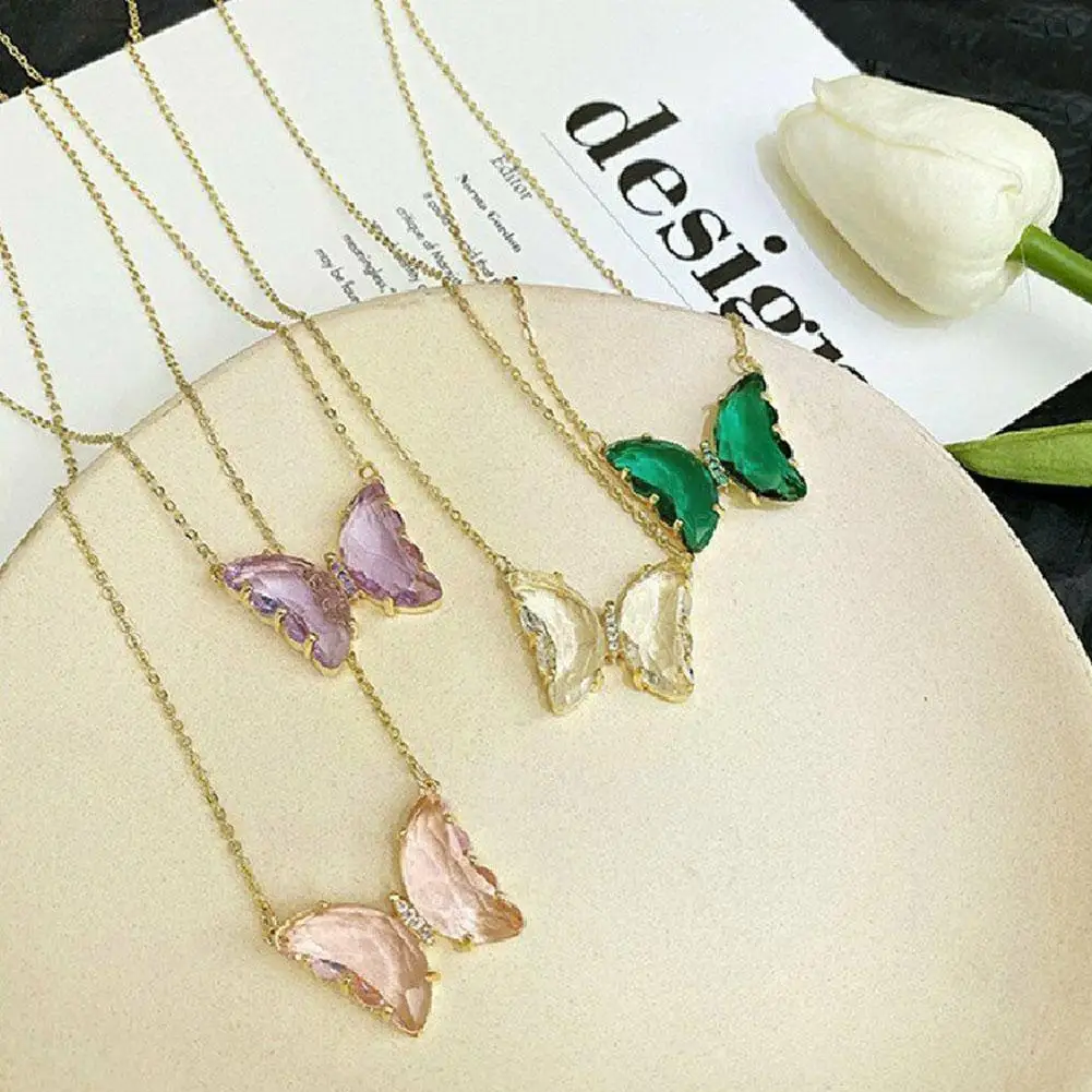 Butterfly Crystal Necklace Fashion Girls Pendant Necklace Gift Jewelry Wholesale Elegant Sweet Women T5Q1
Butterfly Crystal Necklace Fashion Girls Pendant Necklace Gift Jewelry Wholesale Elegant Sweet Women T5Q1