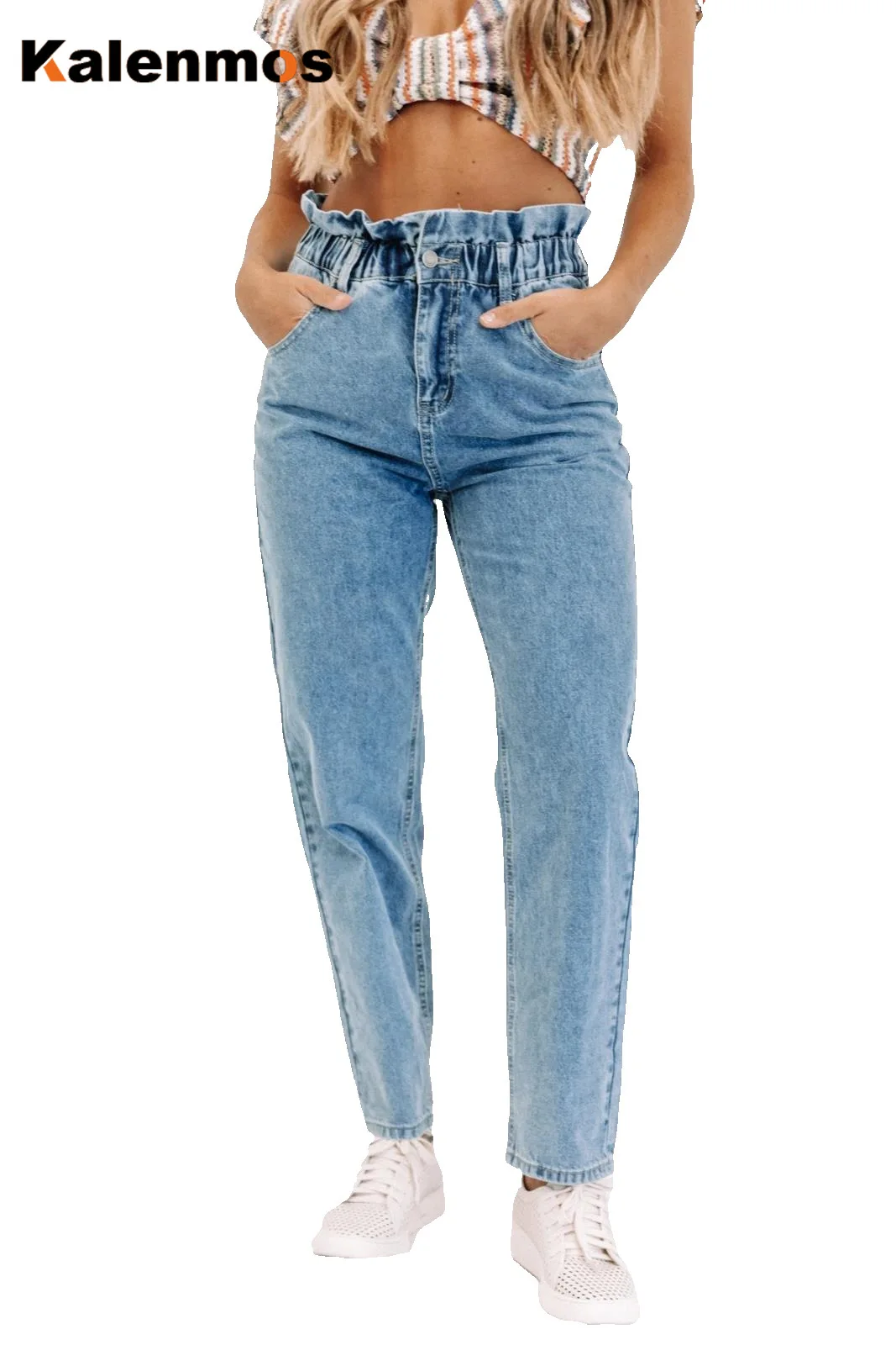 Denim Pants Women KALENMONS Vintage High Waist Washed Jeans Pocket Bleached Summer Casual Trousers Punk Baggy Work Sexy Jean
Denim Pants Women KALENMONS Vintage High Waist Washed Jeans Pocket Bleached Summer Casual Trousers Punk Baggy Work Sexy Jean