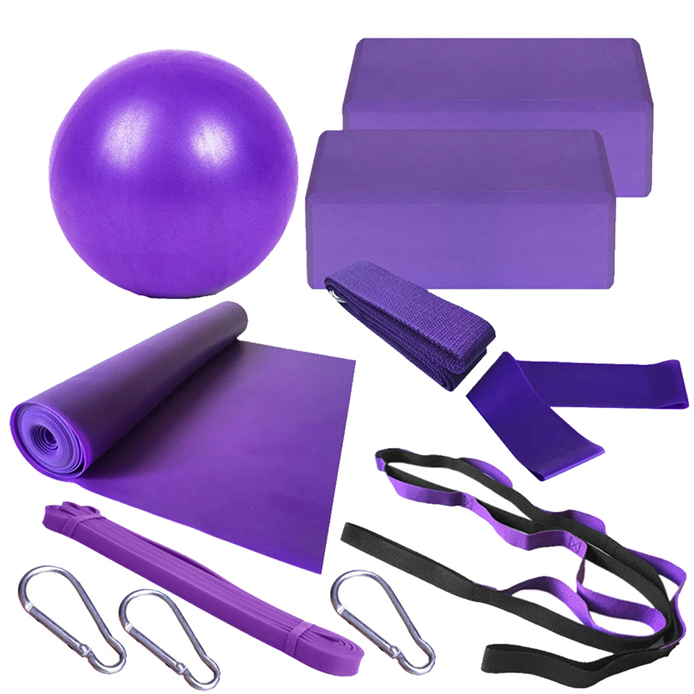 11pcs Yoga Ball Yoga Brick Tension Band Exercise Equipment Fitness Training Resistance Tool Stretch Band Fitness Equipment
11pcs Yoga Ball Yoga Brick Tension Band Exercise Equipment Fitness Training Resistance Tool Stretch Band Fitness Equipment