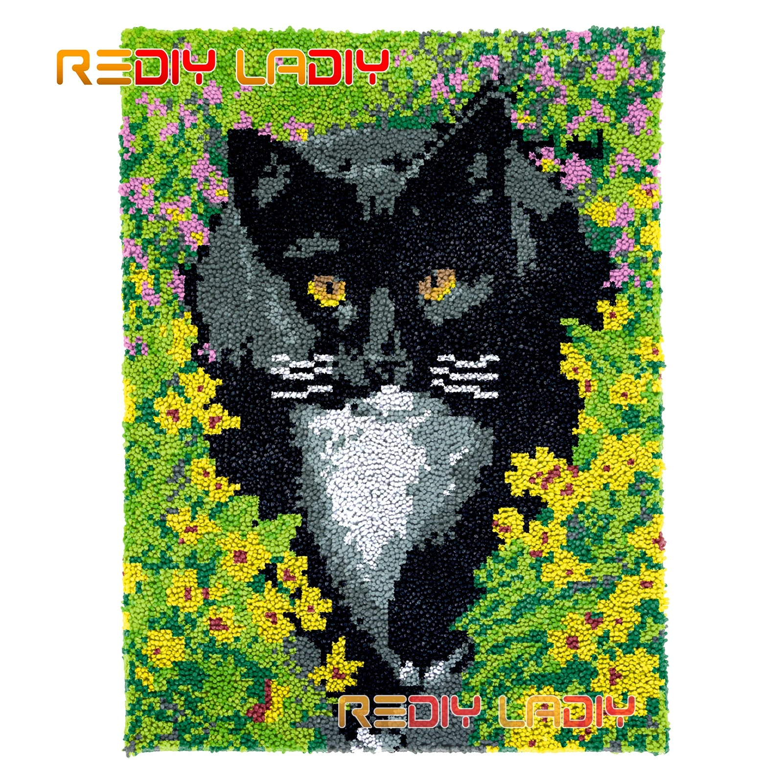 Latch Hook Rug Black Cat DIY Carpet Rug Chunky Yarn Cushion Crocheting Wall Tapestry Kits Knitted Floor Mat Arts & Crafts
Latch Hook Rug Black Cat DIY Carpet Rug Chunky Yarn Cushion Crocheting Wall Tapestry Kits Knitted Floor Mat Arts & Crafts