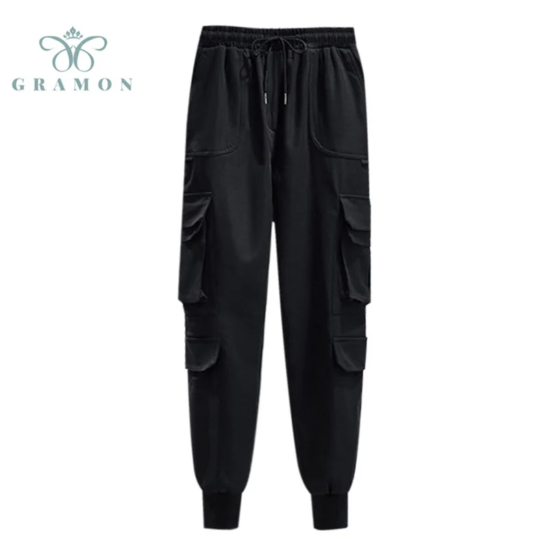 Fashion Cargo Pants Women Streetwear Black Baggy Harem Pants Korean Style Pockets High Waist Trousers 2021 Fall Oversize Clothes
Fashion Cargo Pants Women Streetwear Black Baggy Harem Pants Korean Style Pockets High Waist Trousers 2021 Fall Oversize Clothes