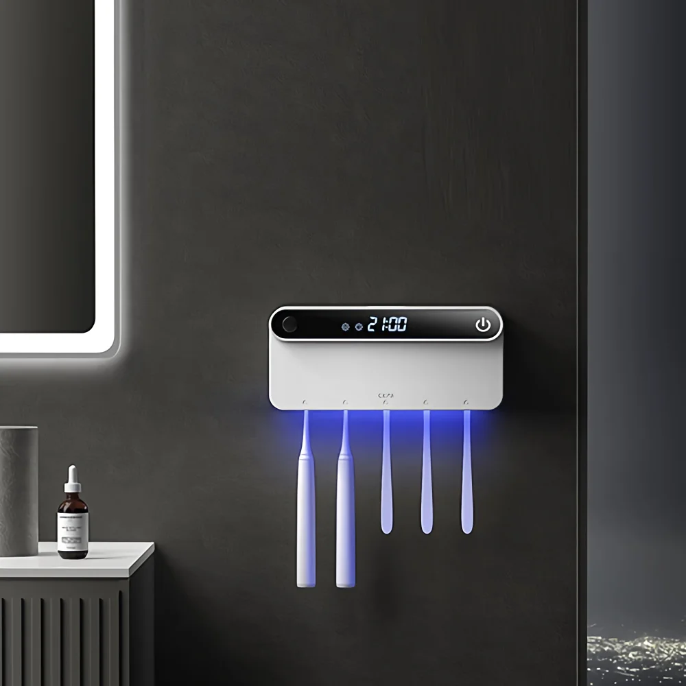 Toothbrush Holder LED Display UV Sterilizer Timming Disinfection Recharging Wall-mounted Automatic Toothpaste Dispenser Squeezer
Toothbrush Holder LED Display UV Sterilizer Timming Disinfection Recharging Wall-mounted Automatic Toothpaste Dispenser Squeezer