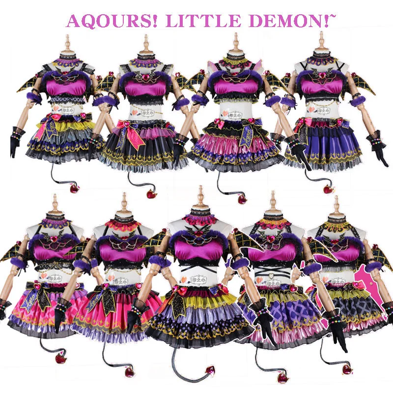 Костюм для косплея Love live Sunshine, платье маленького демона Aqours, танцевальный костюм Ruby Dia Riko Yoshiko, униформа на Хэллоуин, индивидуальный пошив
Костюм для косплея Love live Sunshine, платье маленького демона Aqours, танцевальный костюм Ruby Dia Riko Yoshiko, униформа на Хэллоуин, индивидуальный пошив