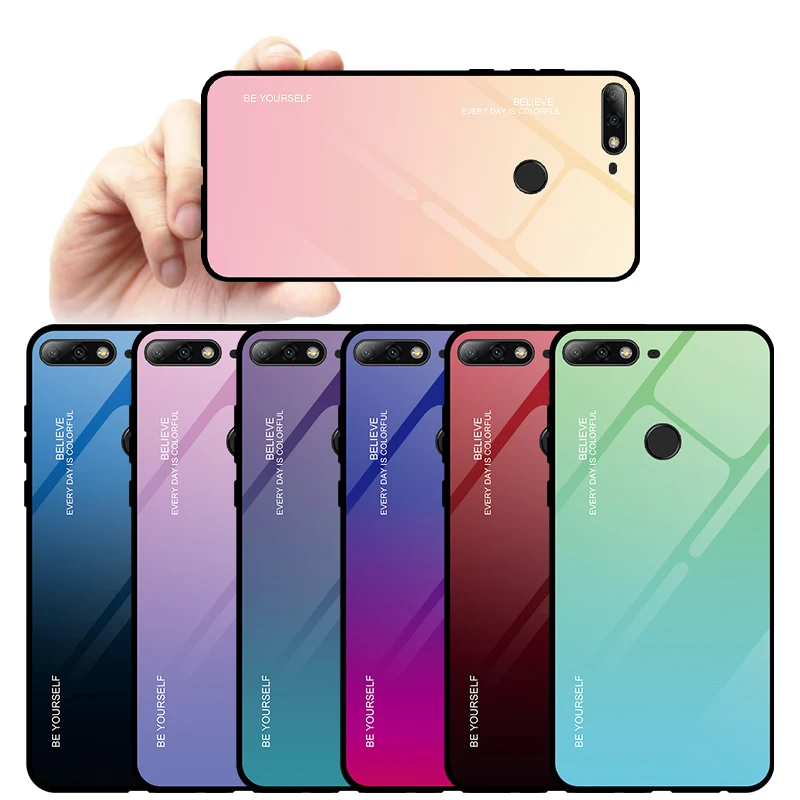 Телефонный чехол из закаленного стекла для Huawei Honor 9 20 Lite 10i 20i Note 10 View 8X Max 8A 7C 7A |