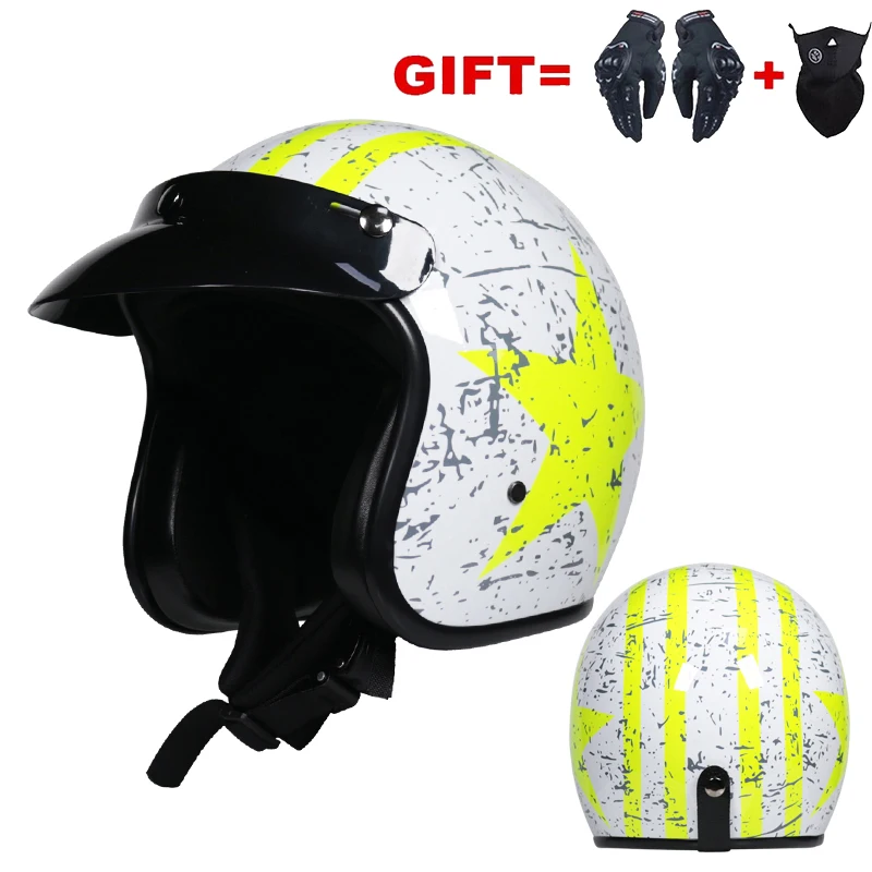 Motorcycle Helmet Open Face Vintage Retro Motorbike Cafe Racer Cascos Moto Pilot Casque Vespa Safety Urban Commute Capacete
Motorcycle Helmet Open Face Vintage Retro Motorbike Cafe Racer Cascos Moto Pilot Casque Vespa Safety Urban Commute Capacete