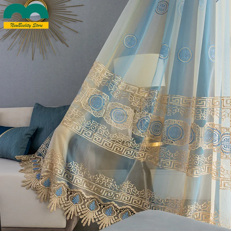 Luxury Modern Tulles Curtains for Living Dining Room Bedroom Colorful Embroidered Window Screen Tulles Drapes
Luxury Modern Tulles Curtains for Living Dining Room Bedroom Colorful Embroidered Window Screen Tulles Drapes