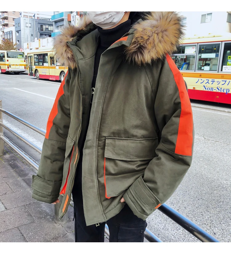 Модное хлопковое пальто с капюшоном и меховым воротником контрастных цветов, 2019
Модное хлопковое пальто с капюшоном и меховым воротником контрастных цветов, 2019