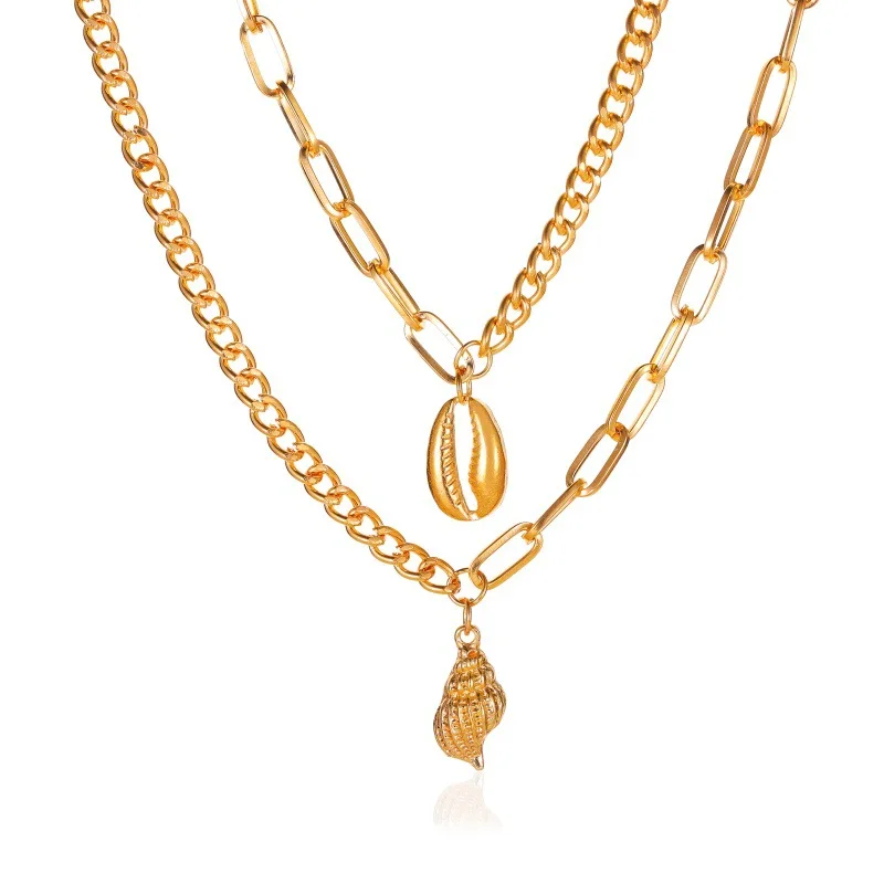 Sailing Rain Metal Necklace Women Gold Clavicle Chains Conch Shell pendant Necklace Girl friend Gift Bohemia Necklace
Sailing Rain Metal Necklace Women Gold Clavicle Chains Conch Shell pendant Necklace Girl friend Gift Bohemia Necklace