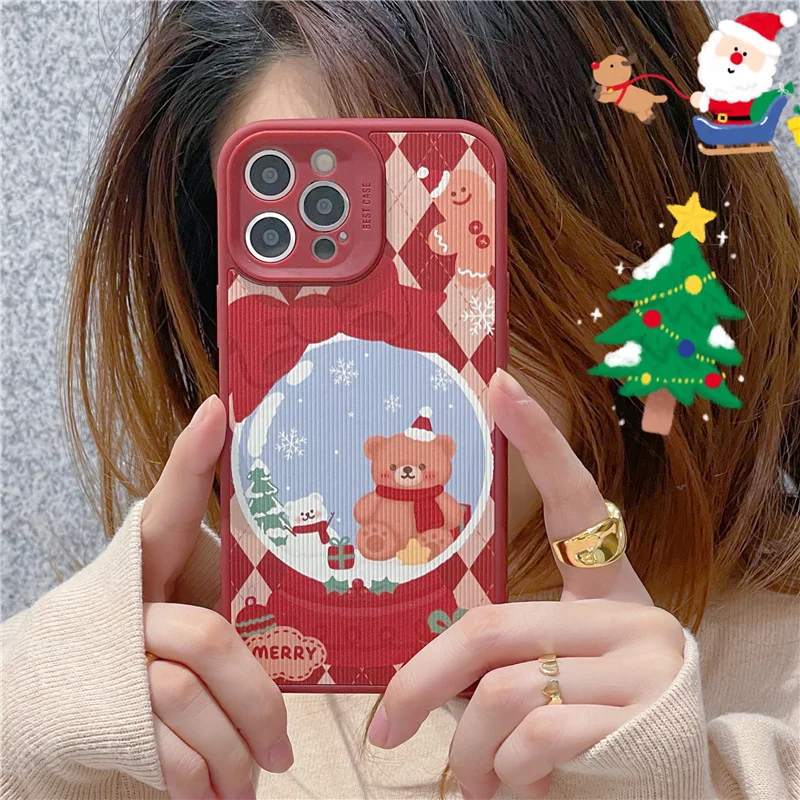 Cartoon Lingge Christmas Bear Apple 13 / 12promax mobile phone case XR suitable for iPhone 11 soft xsmax female
Cartoon Lingge Christmas Bear Apple 13 / 12promax mobile phone case XR suitable for iPhone 11 soft xsmax female