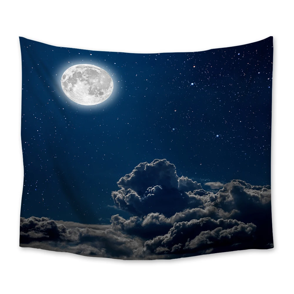 Настенный гобелен с Луной, ночной звездой, облаками, Настенный декор, гобелены, покрывало, простыня, ковер, коврик для йоги, украшение для дом... 
Настенный гобелен с Луной, ночной звездой, облаками, Настенный декор, гобелены, покрывало, простыня, ковер, коврик для йоги, украшение для дом...