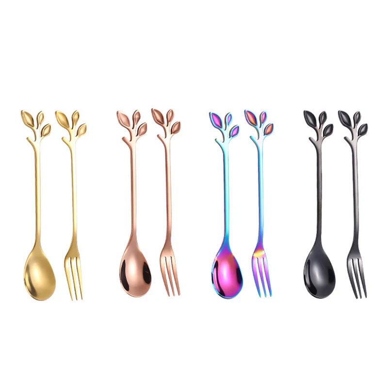 Stainless Steel Leaves Spoon Fork Spoon Coffee Tea Spoons Creative Ice Cream Tools Tableware Kitchen Gadgets Home Decor
Stainless Steel Leaves Spoon Fork Spoon Coffee Tea Spoons Creative Ice Cream Tools Tableware Kitchen Gadgets Home Decor