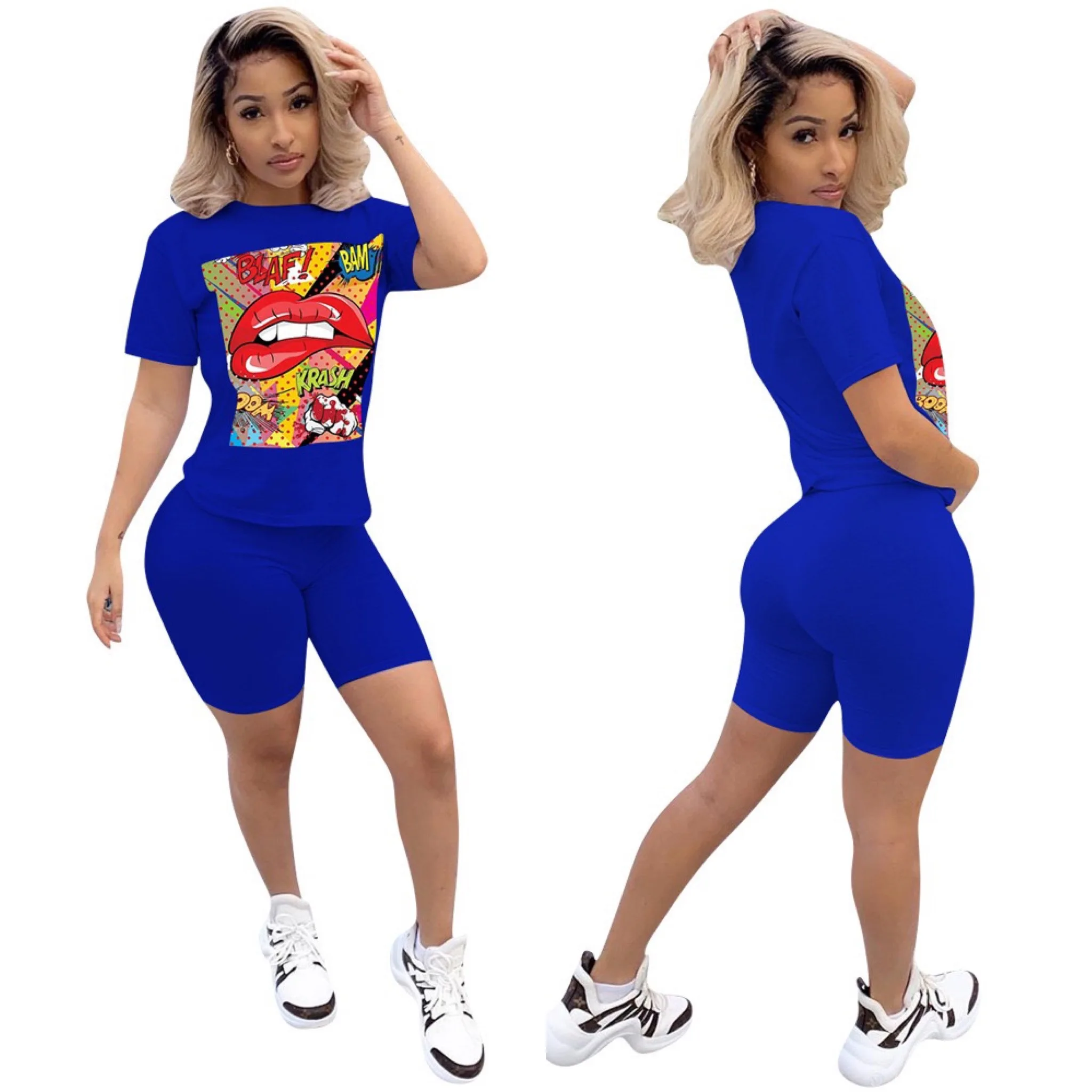 Letter Print Two Piece Sets T-Shirt+ Biker Shorts Suits Women 2020 Summer Sports Jogger 2 Pieces Outfits Tracksuit Matching Set
Letter Print Two Piece Sets T-Shirt+ Biker Shorts Suits Women 2020 Summer Sports Jogger 2 Pieces Outfits Tracksuit Matching Set