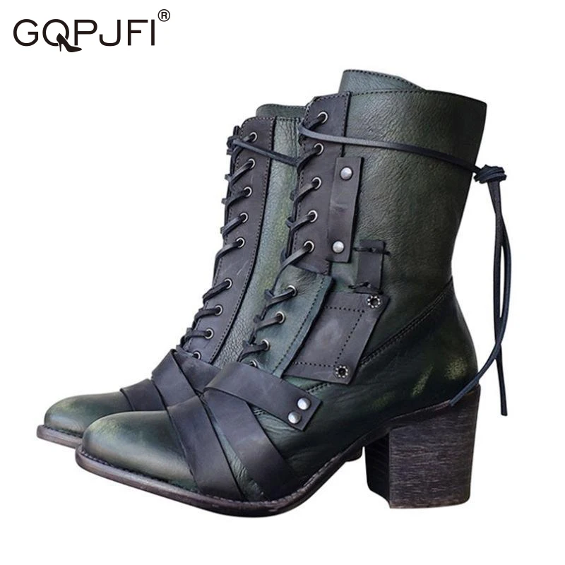 GQPJFI 2021 Retro PU Women's Boots Chunky Heel Martin Boots Spring And Fall Solid Color Bare Boots Lace-up Rivet Shoes Women
GQPJFI 2021 Retro PU Women's Boots Chunky Heel Martin Boots Spring And Fall Solid Color Bare Boots Lace-up Rivet Shoes Women