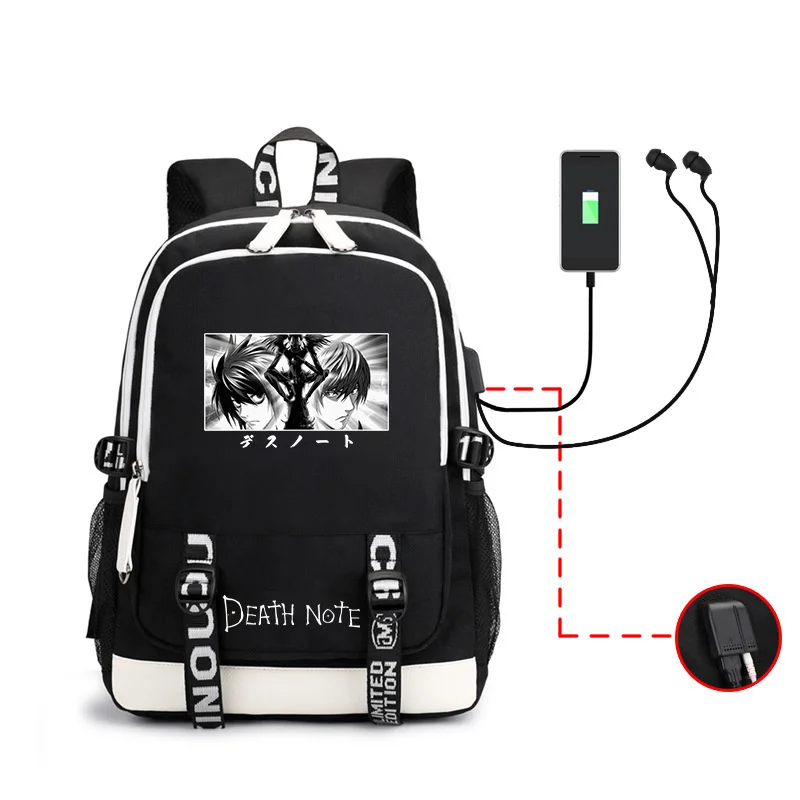Death Note Anime Backpack Cosplay Print USB Headphone Large Capacity Shoulderbag Student Schoolbag Travelbag Laptop Bags 2021
Death Note Anime Backpack Cosplay Print USB Headphone Large Capacity Shoulderbag Student Schoolbag Travelbag Laptop Bags 2021