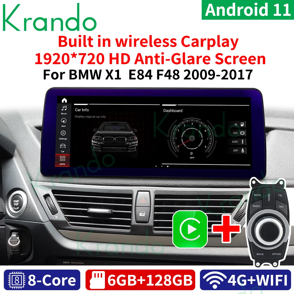 Krando 12.3''Android 11 Car Radio Navigation GPS for BMW X1 E84 2009-2015 Multimedia Player System Head Unit Carplay Screen
Krando 12.3''Android 11 Car Radio Navigation GPS for BMW X1 E84 2009-2015 Multimedia Player System Head Unit Carplay Screen
