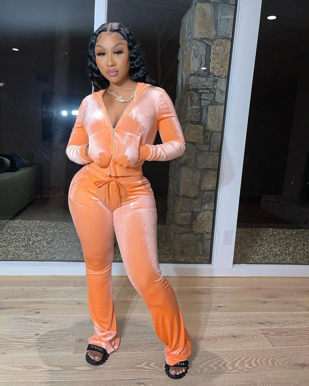 Coffeehot Two Piece Sets Fall Streetwear Velvet Tracksuit Women Outfits Zipper Hoodie Tops Matching Orange Flared Pants Suits
Coffeehot Two Piece Sets Fall Streetwear Velvet Tracksuit Women Outfits Zipper Hoodie Tops Matching Orange Flared Pants Suits