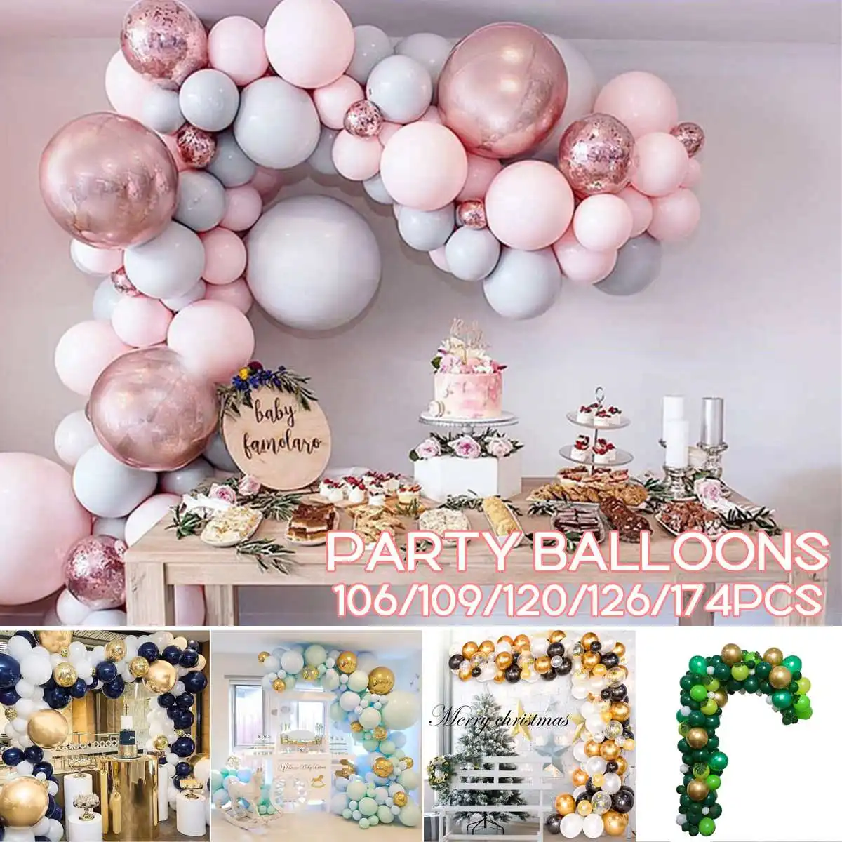 106/109/120/126/174 Pcs 10inch Round Latex Balloon Happy Birthday Decoration Party Kids Balloon New Year's Wedding Accessories
106/109/120/126/174 Pcs 10inch Round Latex Balloon Happy Birthday Decoration Party Kids Balloon New Year's Wedding Accessories