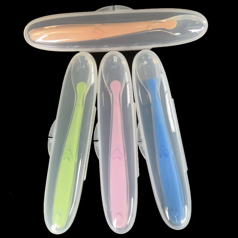 1Pcs Baby Spoon Feeding with Storage Box Non-Slip Baby Trainning Spoon Food Grade Silicone Cute Baby Feeding Tableware
1Pcs Baby Spoon Feeding with Storage Box Non-Slip Baby Trainning Spoon Food Grade Silicone Cute Baby Feeding Tableware