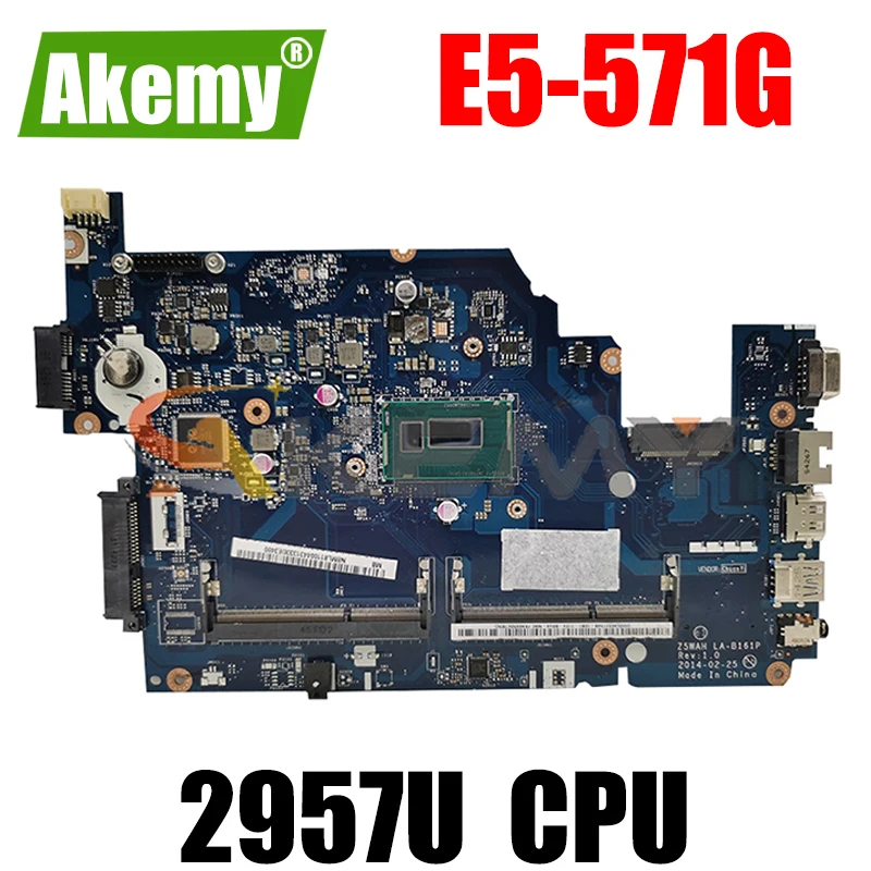 Материнская плата для ноутбука Acer Aspire E5-571G, E5-531, E5-571, Z5WAH LA-B161P, с 2957U, 100% протестированная, NBML911001 NB.ML911.001
Материнская плата для ноутбука Acer Aspire E5-571G, E5-531, E5-571, Z5WAH LA-B161P, с 2957U, 100% протестированная, NBML911001 NB.ML911.001