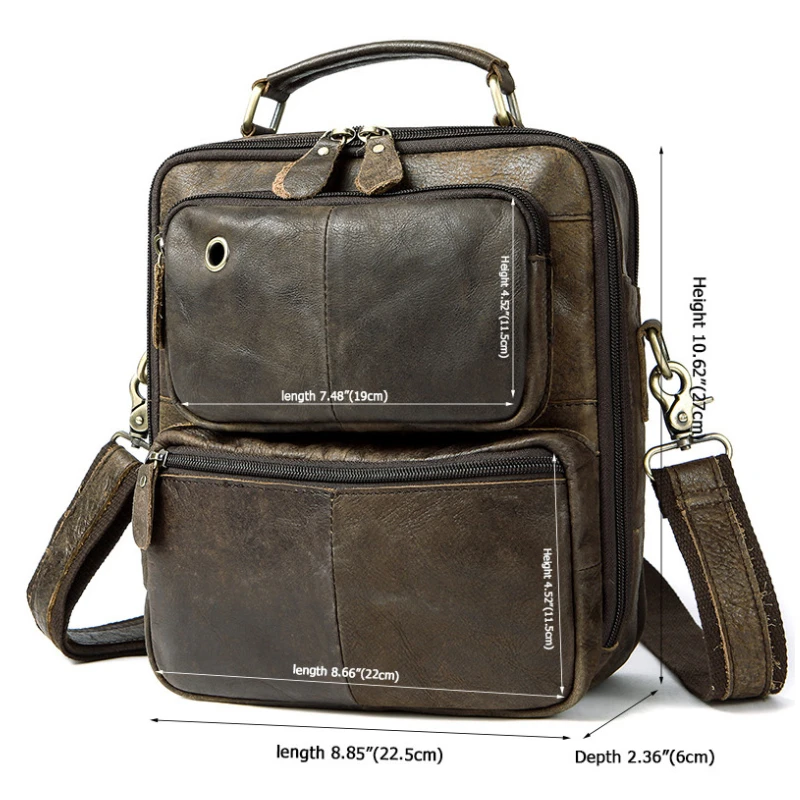 Genuine Leather Men Shoulder Bag Casual Design Messenger Bag Fashion Vintage Crossbody Tote Bag for Male Large Satchel HandBags
Genuine Leather Men Shoulder Bag Casual Design Messenger Bag Fashion Vintage Crossbody Tote Bag for Male Large Satchel HandBags