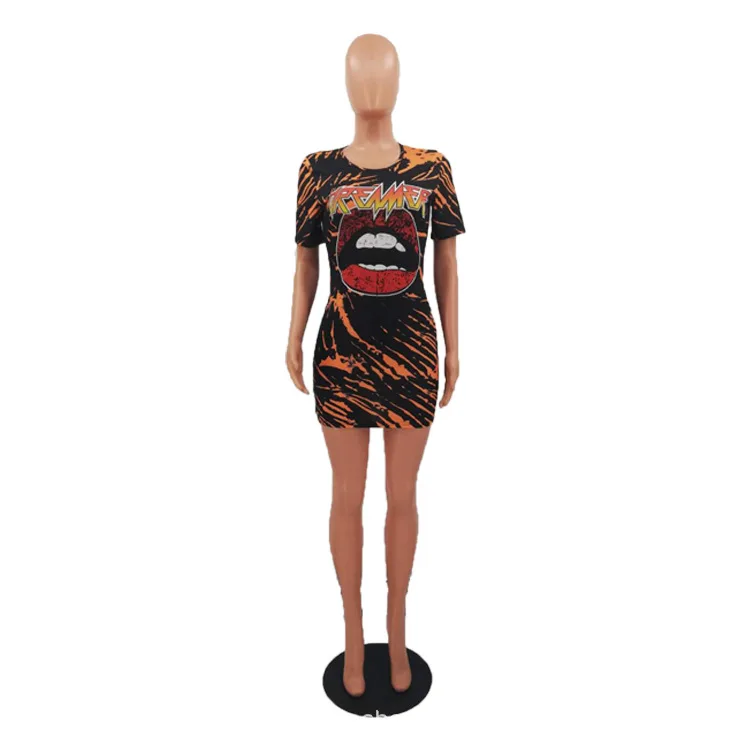 Women Dress Printing Positioning Printing Letter Stripes Womens Pullover Dresses 
Women Dress Printing Positioning Printing Letter Stripes Womens Pullover Dresses