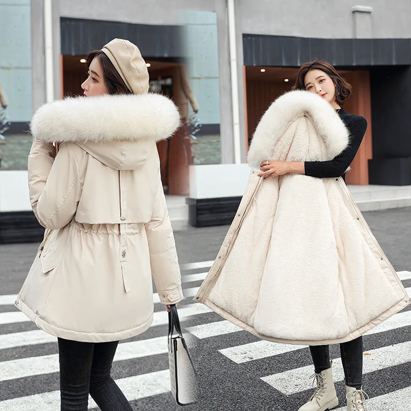 New High Quality Thickened Down Jacket Winter Warm Down Coat Korean Mid-length Cotton Fleece Liner Fur Collar Plus Size Parker
New High Quality Thickened Down Jacket Winter Warm Down Coat Korean Mid-length Cotton Fleece Liner Fur Collar Plus Size Parker