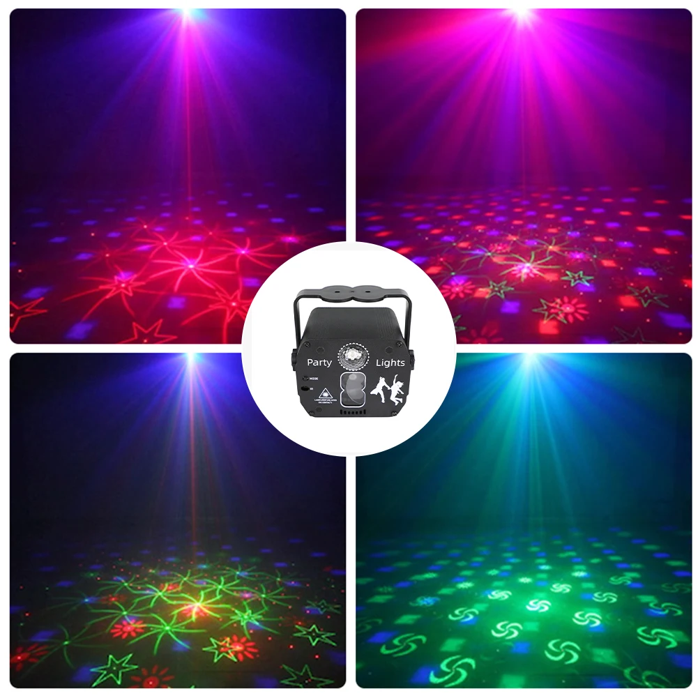 Party Light 8 Lens DJ Disco Lights Sound Strobe Mode Stage Laser Light with Remote Control
Party Light 8 Lens DJ Disco Lights Sound Strobe Mode Stage Laser Light with Remote Control