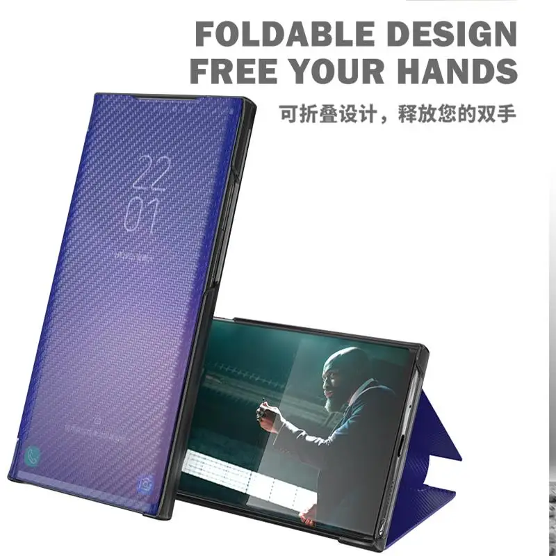 Модный умный чехол-книжка для Samsung Galaxy S21 Ultra S20 FE S10 Plus S9 S8 прозрачный чехол Note 10 20 |