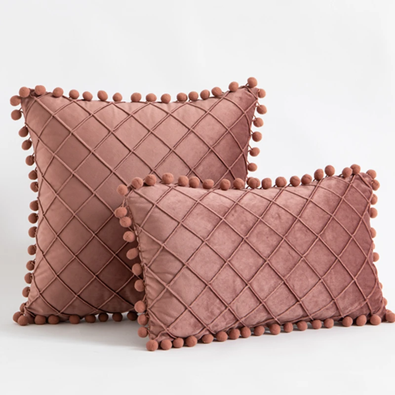 Inyahome Soft Velvet Cushion Covers Solid Pillowcases Square Decorative Pillows With Balls for Sofa Bed Car Home Throw Pillow
Inyahome Soft Velvet Cushion Covers Solid Pillowcases Square Decorative Pillows With Balls for Sofa Bed Car Home Throw Pillow