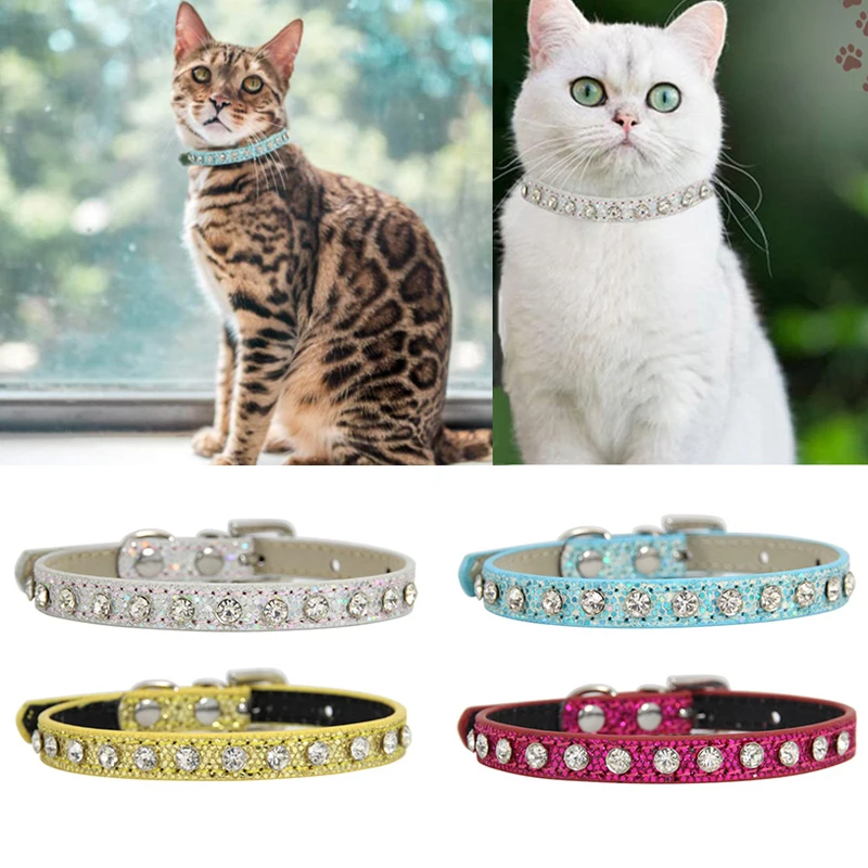 European and American cat supplies cat collars diamond decoration cat collars glitter large glitter fabric pet collars
European and American cat supplies cat collars diamond decoration cat collars glitter large glitter fabric pet collars