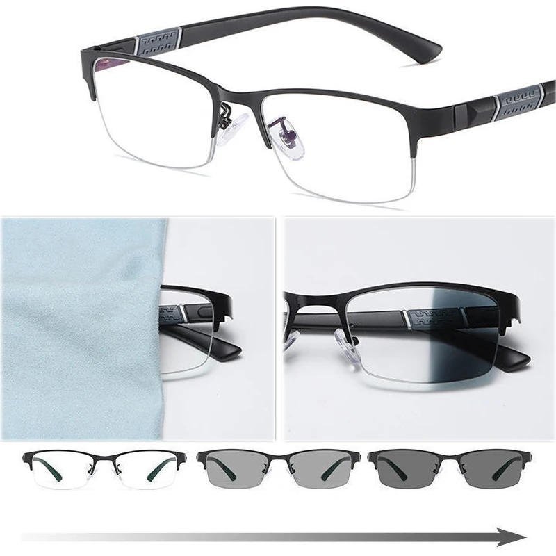Outdoor Intelligent Photochromic Myopia Glasses Men Women Anti-Blue Ray Anti-fatigue Computer Myopia Eyeglasses Half-Frame 2.5
Outdoor Intelligent Photochromic Myopia Glasses Men Women Anti-Blue Ray Anti-fatigue Computer Myopia Eyeglasses Half-Frame 2.5