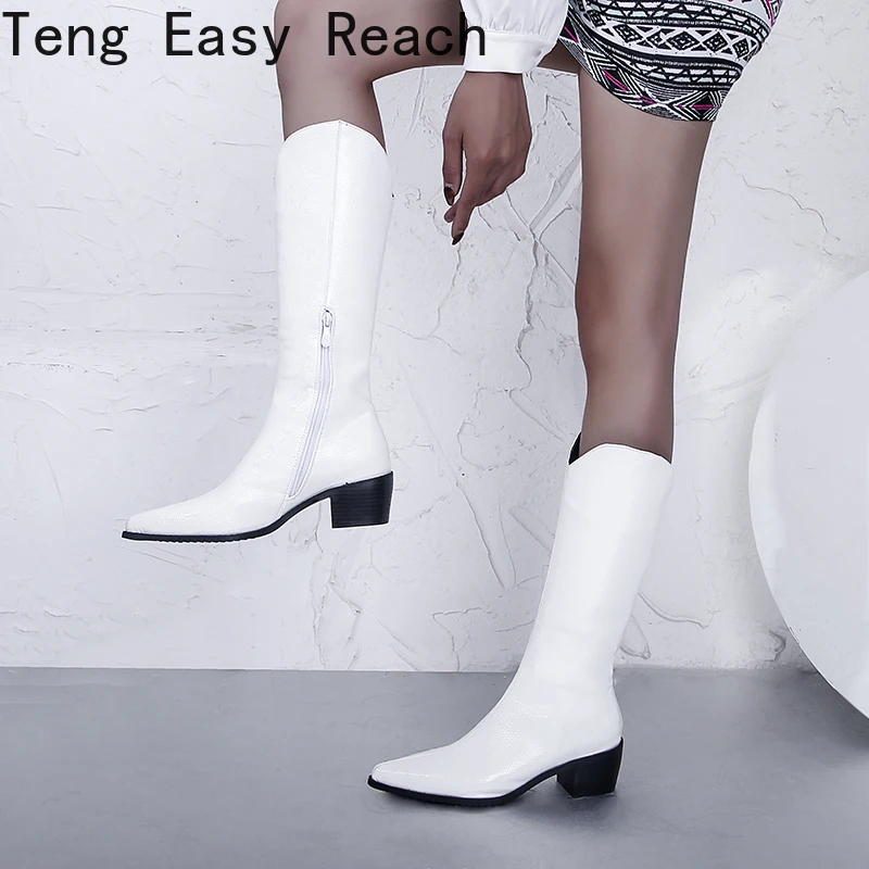 Fashion Black White Knee High Boots Women Low Heels Long Boots Female 2021 Autumn Winter Long Boots Shoes Ladies Large Size
Fashion Black White Knee High Boots Women Low Heels Long Boots Female 2021 Autumn Winter Long Boots Shoes Ladies Large Size