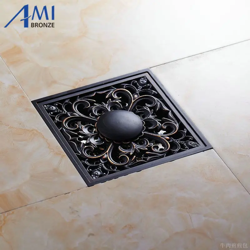 10x10cm Brass Black Bronze Floor Drain Bathroom Kitchen Shower Roon Porch Square Floor Waste Drain Grate Sanitary
10x10cm Brass Black Bronze Floor Drain Bathroom Kitchen Shower Roon Porch Square Floor Waste Drain Grate Sanitary