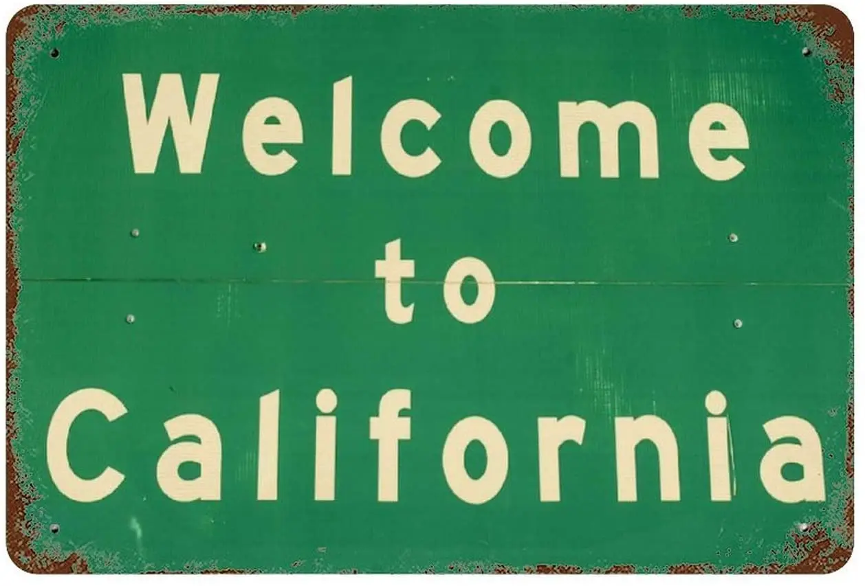 Metal Tin Sign Welcome To California/retro Nostalgic Sign Metal Tin Home Coffee Bar Wall Decoration Sign Decoration 8x12 INCH
Metal Tin Sign Welcome To California/retro Nostalgic Sign Metal Tin Home Coffee Bar Wall Decoration Sign Decoration 8x12 INCH